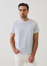 Patrick Assaraf Pima Cotton Stretch Micro Print Crewneck