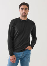 Pima Cotton Stretch Vintage Wash Long Sleeve T-Shirt