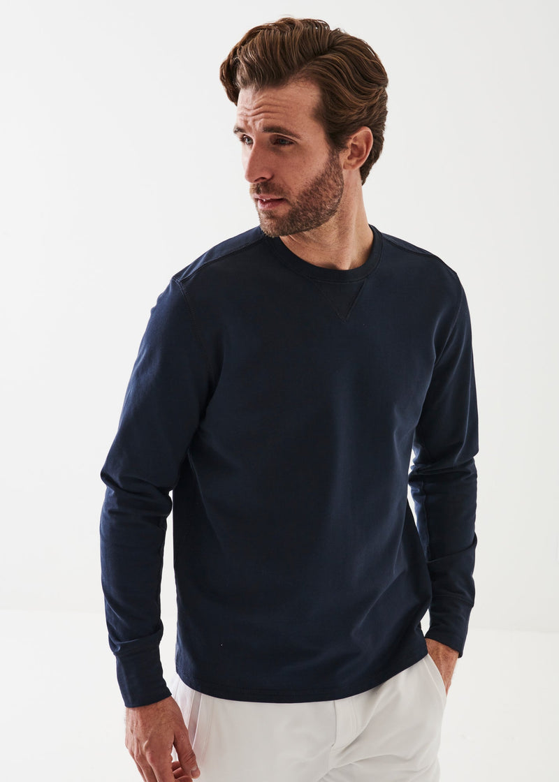 PATRICK ASSARAF PIMA COTTON FRENCH TERRY SWEATSHIRT