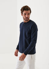 PATRICK ASSARAF PIMA COTTON FRENCH TERRY SWEATSHIRT