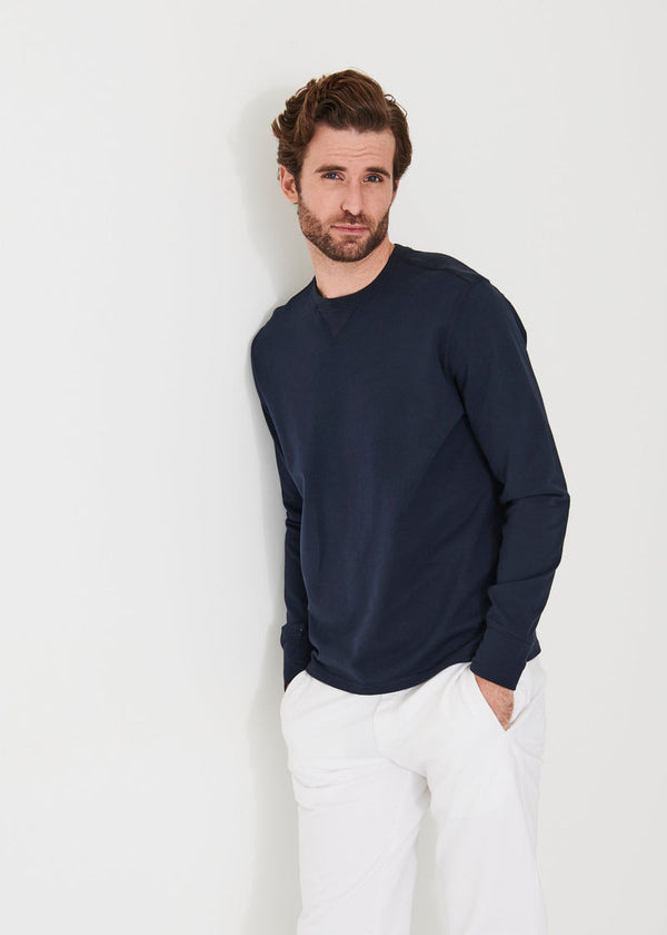 PATRICK ASSARAF PIMA COTTON FRENCH TERRY SWEATSHIRT