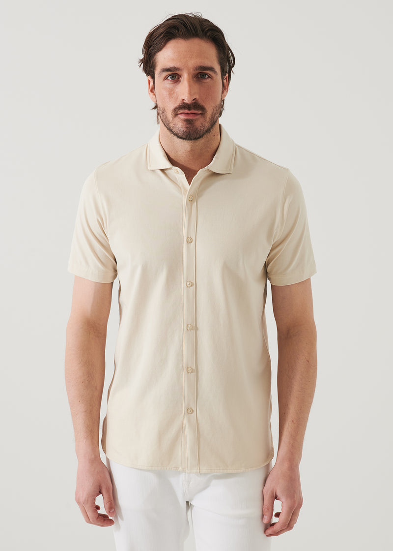 Patrick Assaraf Stretch Button Front Shirt