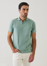 Patrick Assaraf Pima Cotton Stretch Open Polo