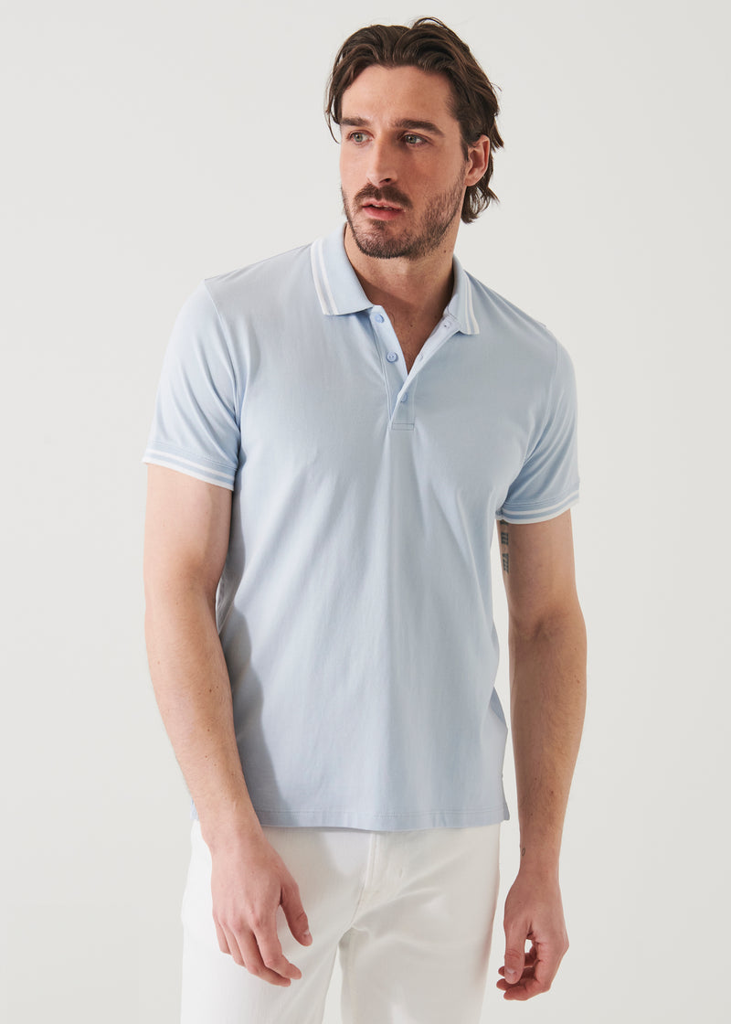 Patrick Assaraf Iconic Tipped Buttoned Polo