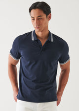 Patrick Assaraf Iconic Tipped Buttoned Polo