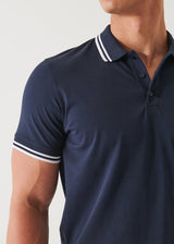 Patrick Assaraf Iconic Tipped Buttoned Polo