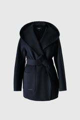 Mackage PAYA Wool Wrap Coat With Sash Belt