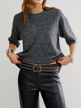 Free People Margot Sweater Tee Charcoal
