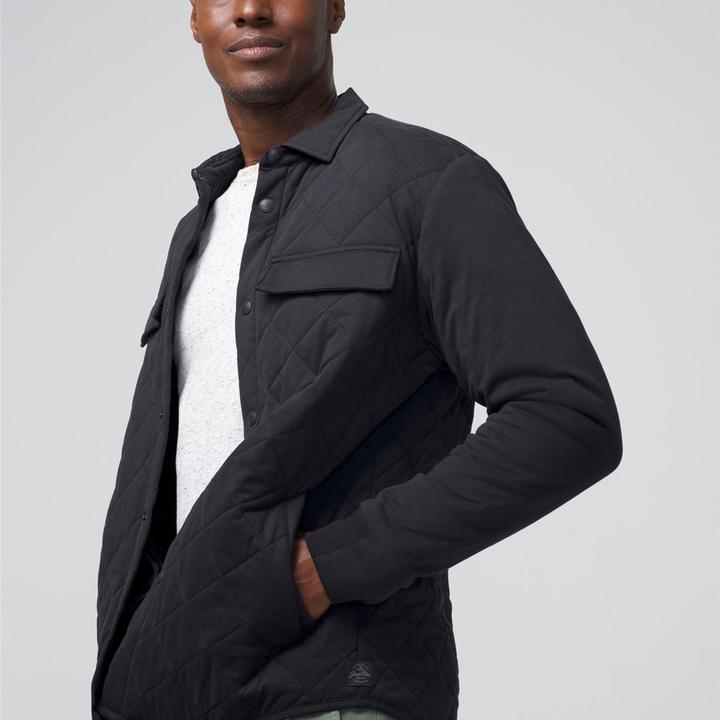 Good Man Brand Quilted Stadium Jacket- Black