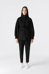 SHANIA Double-Face Wool Belted Jacket