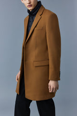 Mackage Skai Camel Double-Face Wool Top Coat with Removable Down Liner