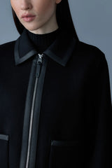 SOLANA-Z Double-Face Wool balloon sleeved short jacket