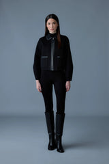 SOLANA-Z Double-Face Wool balloon sleeved short jacket