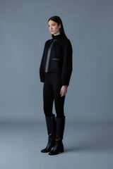 SOLANA-Z Double-Face Wool balloon sleeved short jacket