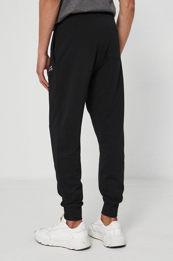 Boss Casual Cotton Trousers with Stripe Logo