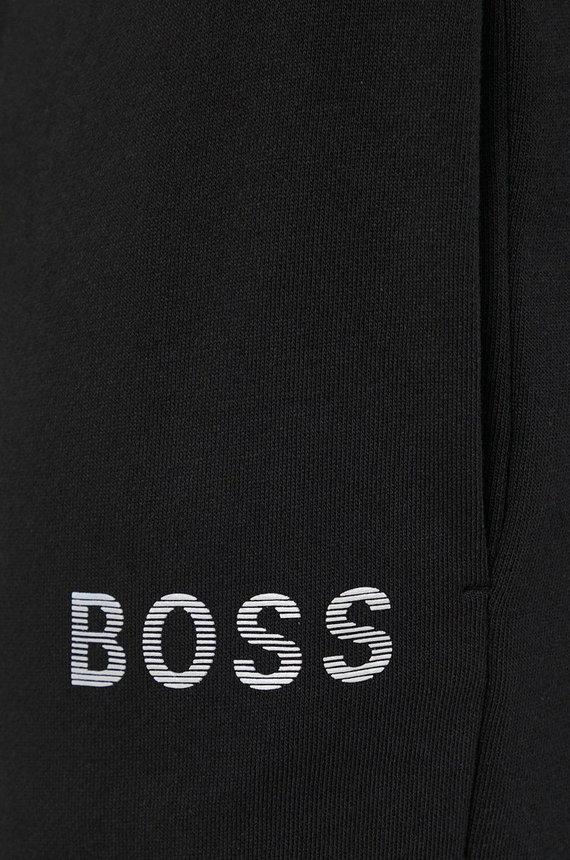 Boss Casual Cotton Trousers with Stripe Logo