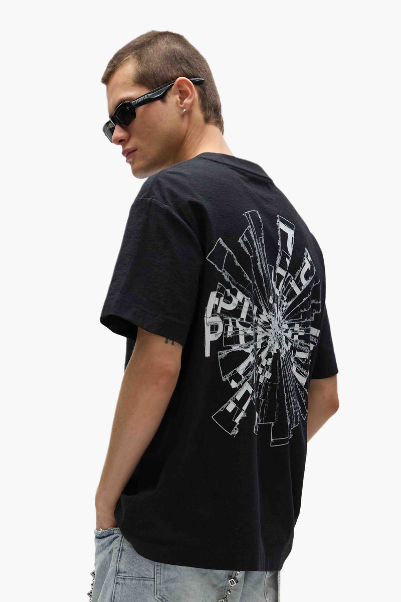 Purple Textured Jersey SS Tee