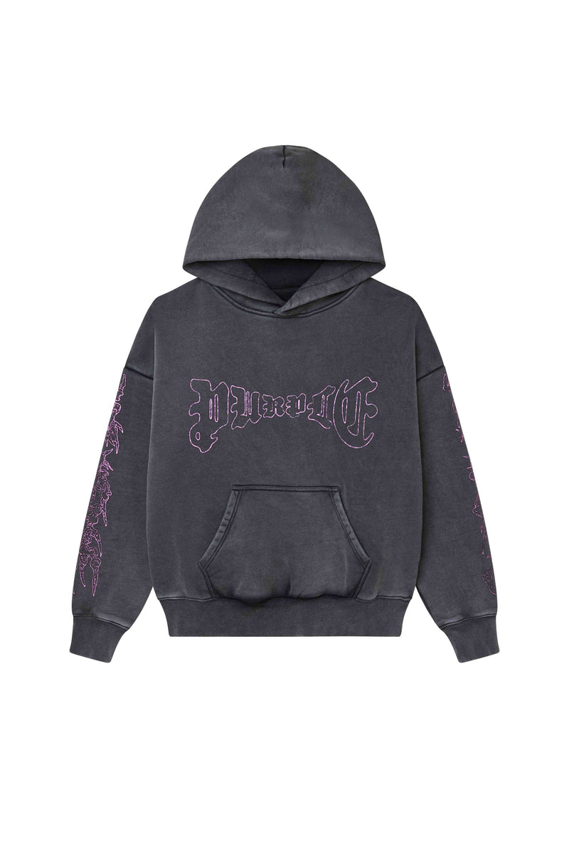 Purple Brand Arched Gothic Hoodie