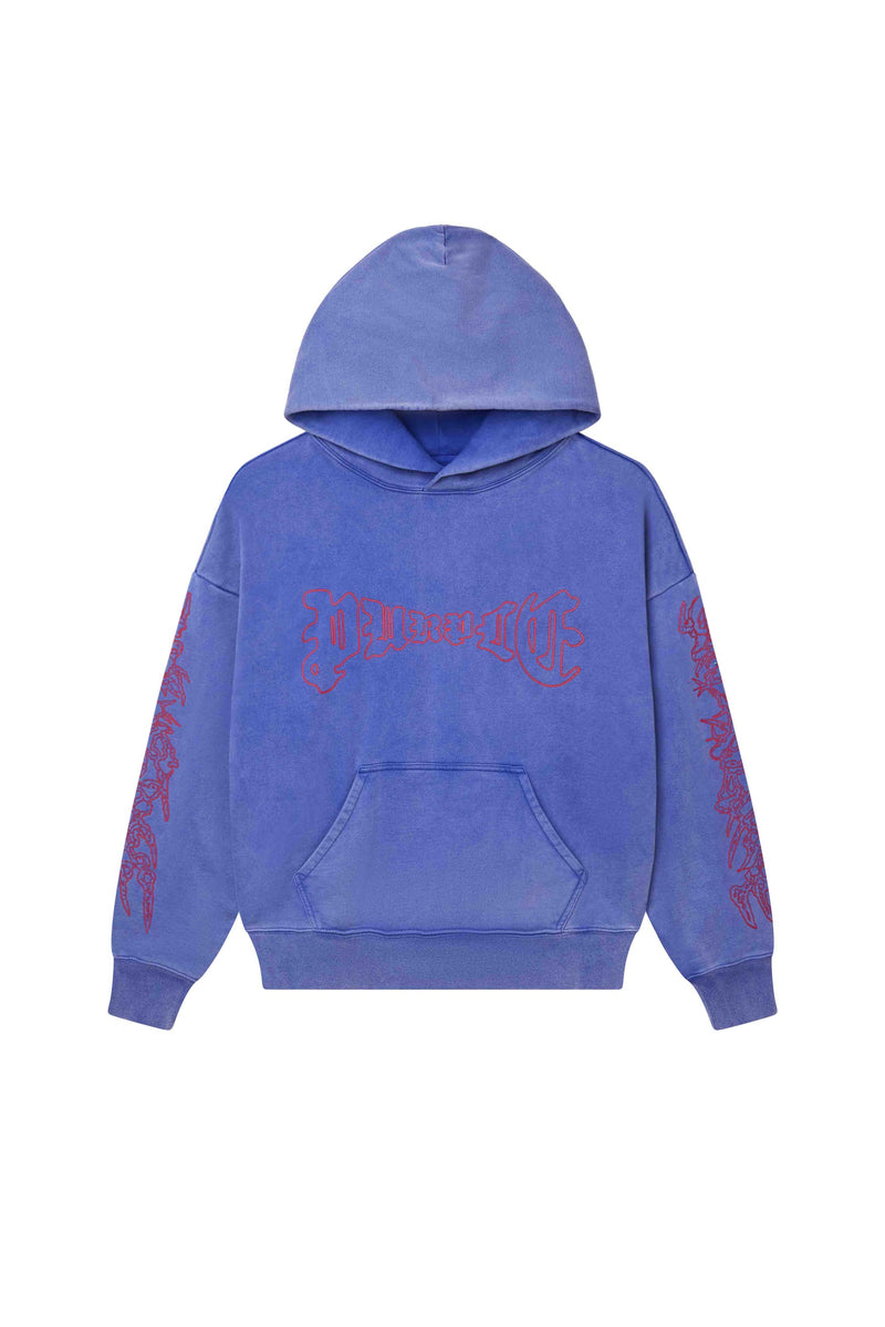 Purple Brand Arched Gothic Hoodie
