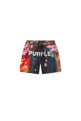 Purple Brand Abstract Swim Shorts