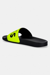 Italian-made slides with large logo detail