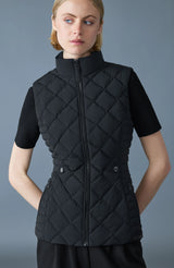 STEFANIA Diamond Quilted Down Vest