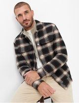 SANTIAGO CHECKED OVERSHIRT IN A WOOL BLEND