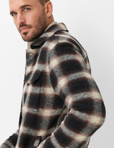 SANTIAGO CHECKED OVERSHIRT IN A WOOL BLEND