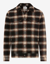 SANTIAGO CHECKED OVERSHIRT IN A WOOL BLEND