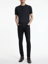 DUKE SHORT SLEEVE HENLEY IN BURNOUT
