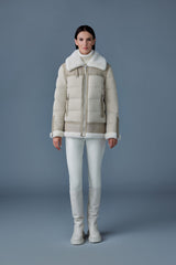 Mackage Vanna Mixed-Media Shearling Down Jacket