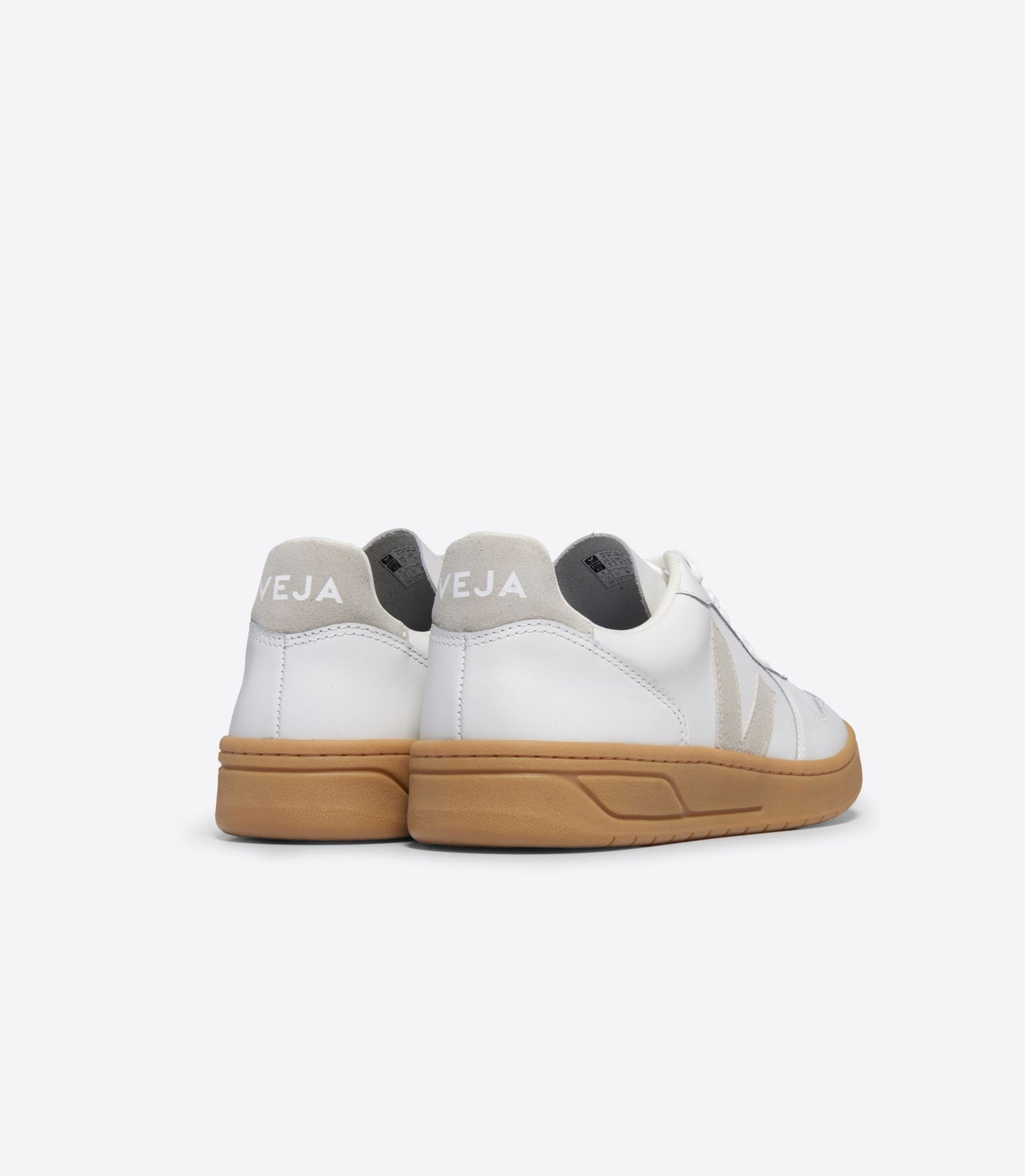 Veja V-10 Leather White Natural Unisex Sneakers – Faded Soul