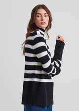 Patrick Assaraf Extra-Fine Merino Stripe Turtleneck