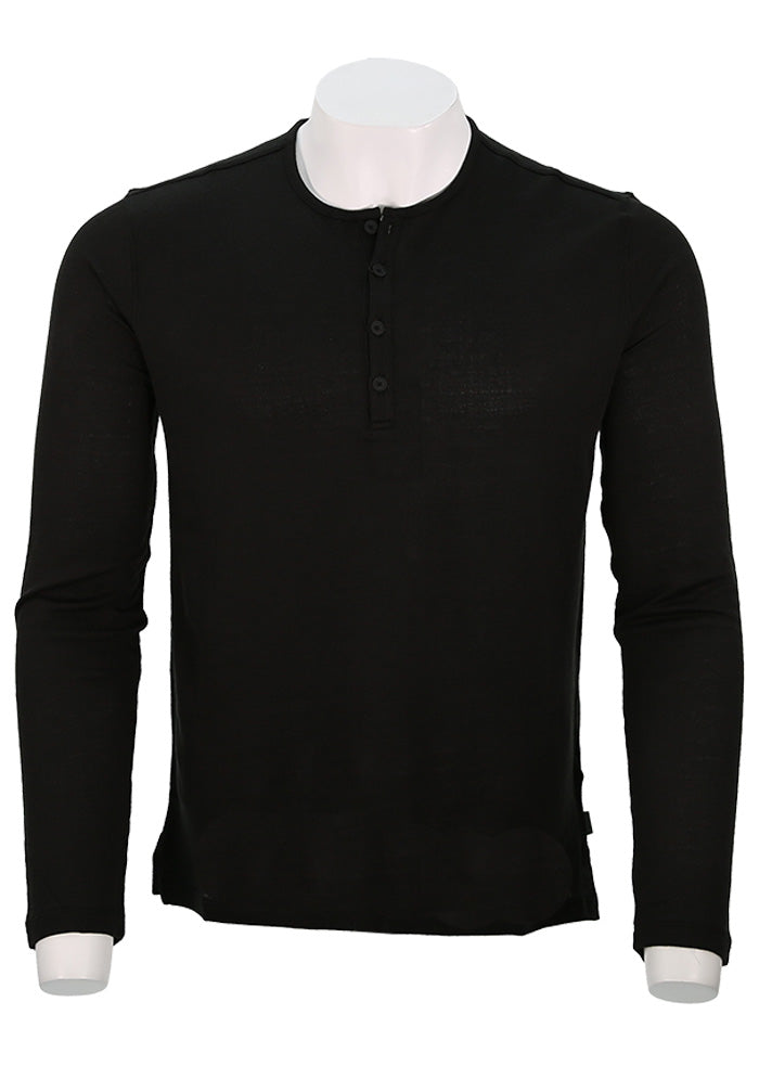 John Varvatos Walden Henley in Broken Stitch
