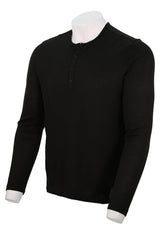 John Varvatos Walden Henley in Broken Stitch