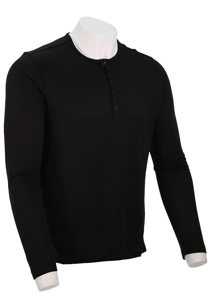 John Varvatos Walden Henley in Broken Stitch