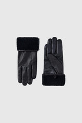 WILLIS (R)Leather glove with shearling cuff