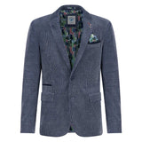 Two Tone Blue RIB JEANS Blazer