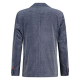 Two Tone Blue RIB JEANS Blazer