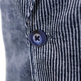 Two Tone Blue RIB JEANS Blazer