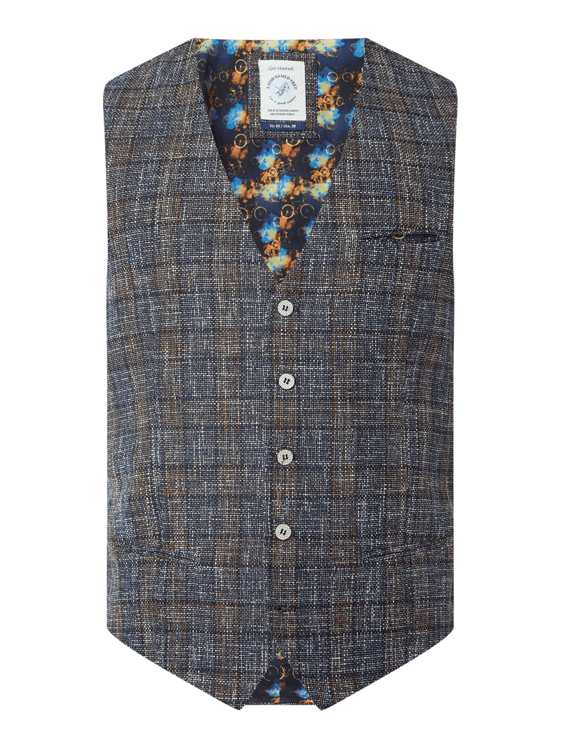 A Fish Named Fred Woven Checked Waistcoat