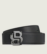 Men's Metal Buckle Adjustable Leather Black Belt