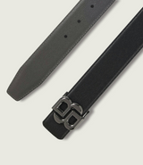 Men's Metal Buckle Adjustable Leather Black Belt