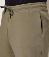 Boss Stretch-cotton tracksuit bottoms with logo detail