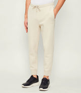 Boss Stretch-cotton tracksuit bottoms with logo detail