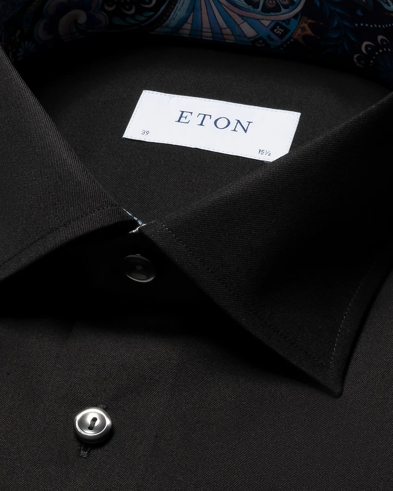 Eton Signature Twill Slim-Fit Shirt with Floral Effect