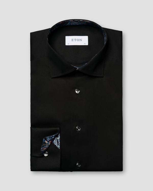 Eton Signature Twill Slim-Fit Shirt with Floral Effect