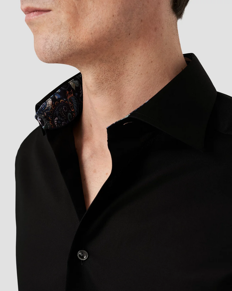 Eton Signature Twill Slim-Fit Shirt with Floral Effect