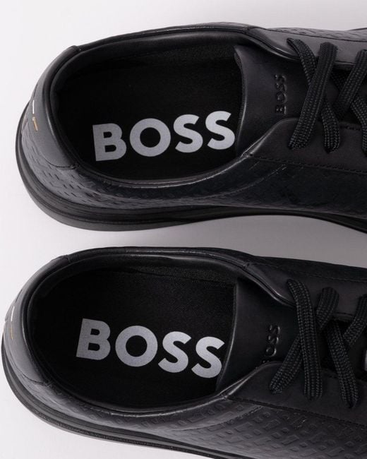 Boss Kieran Tenn Leather Sneakers