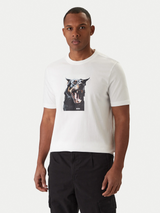BOSS Cotton-jersey T-shirt with animal artwork